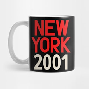 Iconic New York Birth Year Series: Timeless Typography - New York 2001 Mug